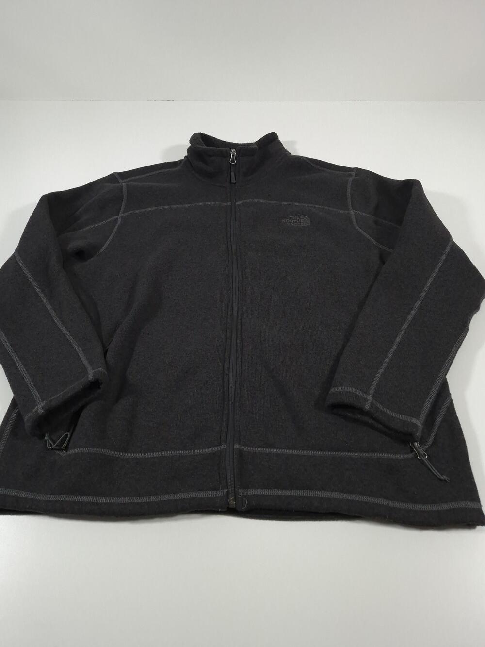 The North Face Leo Men's Sweater Full Zip Fleece Jacket Black 2XL